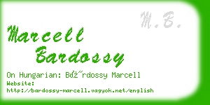 marcell bardossy business card